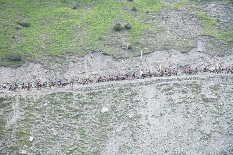 Fresh Batch Of 7,200 Pilgrims Leaves For Amarnath Yatra
