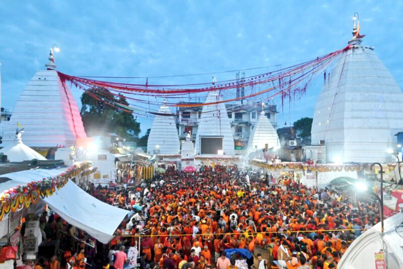 Devotees Flock to Baba Dham on First Shravan Monday