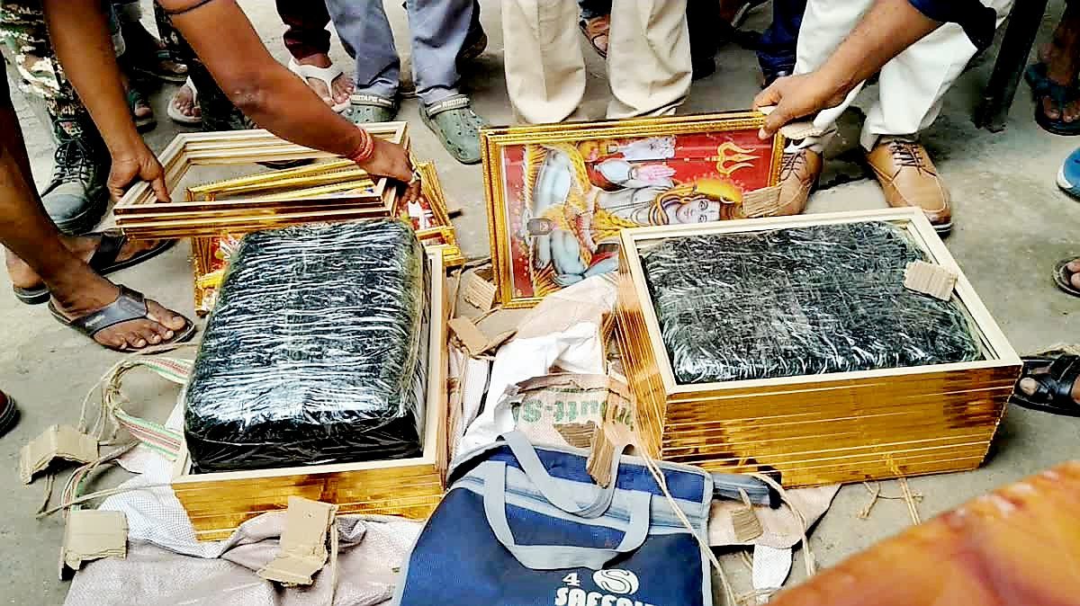 Attempt to smuggle cannabis in frames of religious images foiled, Trinamool leader among three arrested