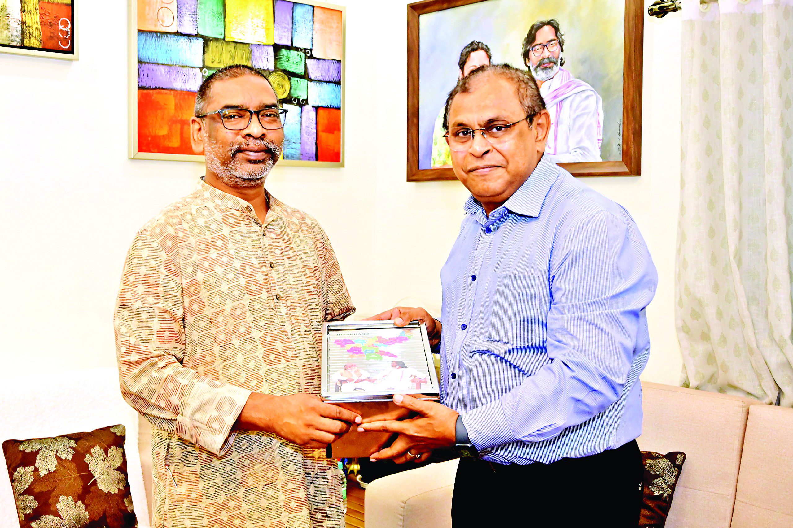 CM Hemant Soren Meets Tata Steel Chief Resident Executive Sanjay Mohan Srivastava