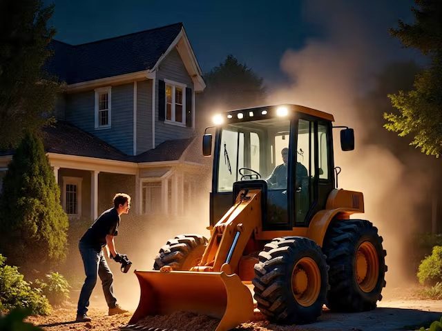 Angry Over Wife Staying at Her Parental Home, Man Destroys In-Laws’ Boundary Wall With Bulldozer in Jharkhand