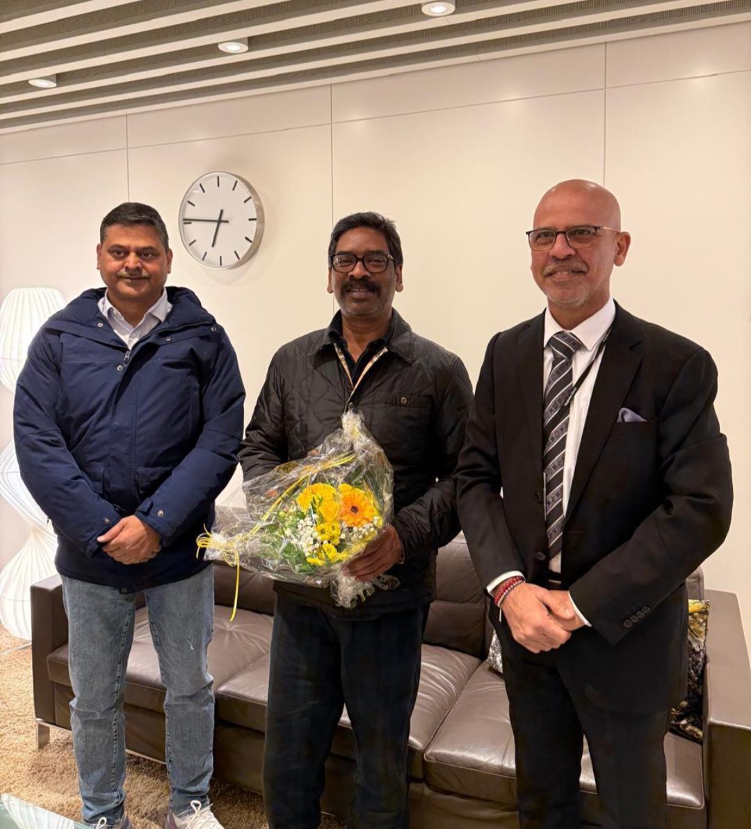 CM Hemant Soren Arrives in Zurich to Attend World Economic Forum 2025