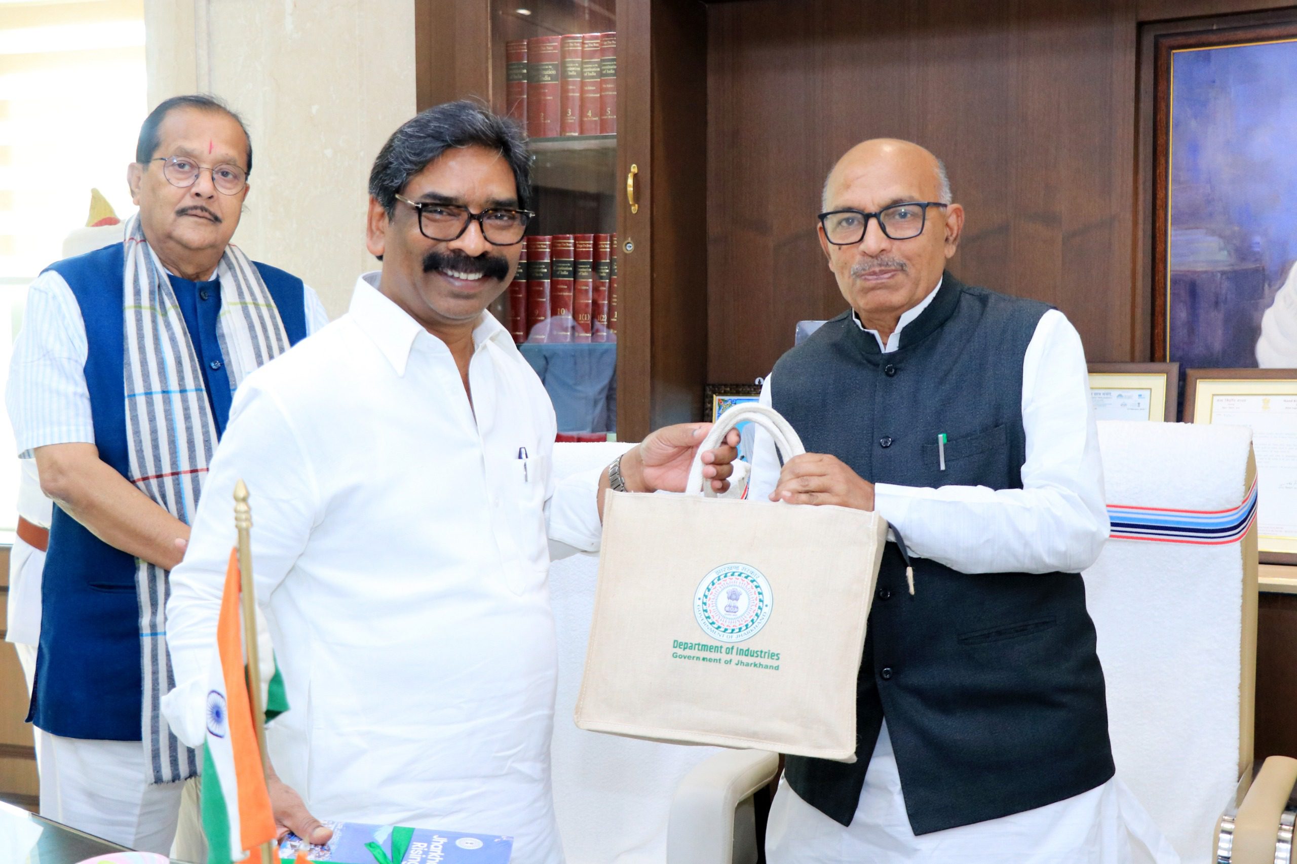 Hemant Soren presents ‘Jharkhand Rising’ book, highlights growth vision