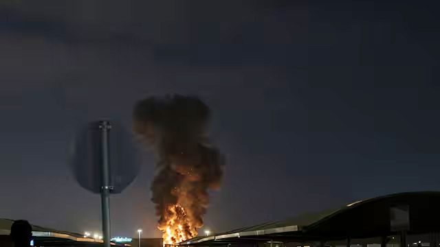 Iran Drone Attack Sparks Massive Fire at Kuwait International Airport Fuel Tanks