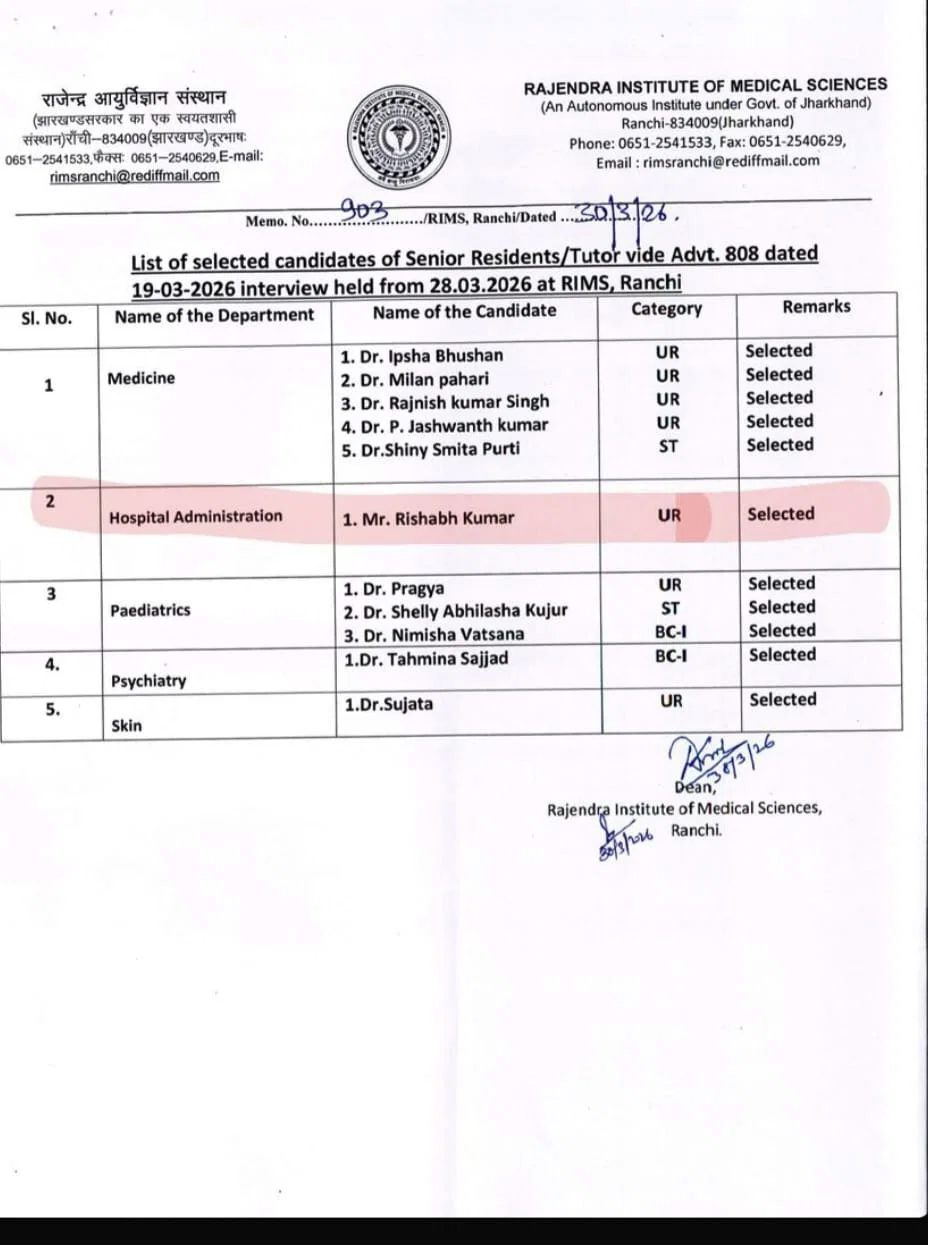 RIMS Appointment Row: Director’s Son Selection Sparks Controversy