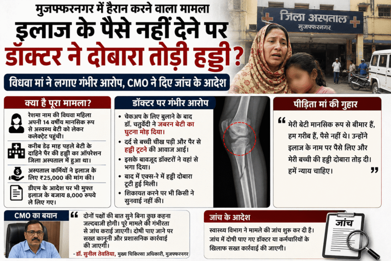 Muzaffarnagar: Doctor Allegedly Re-Broke Girl’s Leg After Family Could Not Pay Remaining Treatment Fee; CMO Orders Inquiry