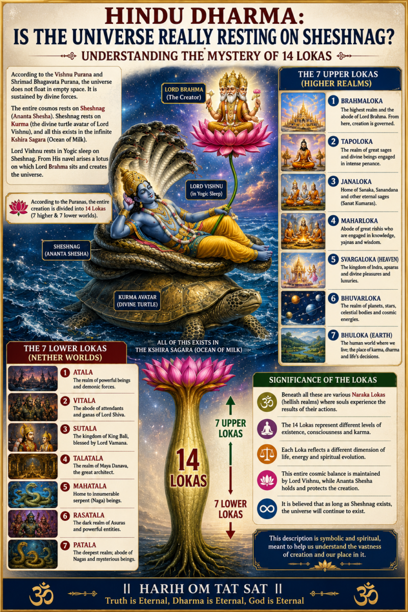 Is the Universe Really Resting on Sheshnag? Understanding the Mystery of the 14 Lokas