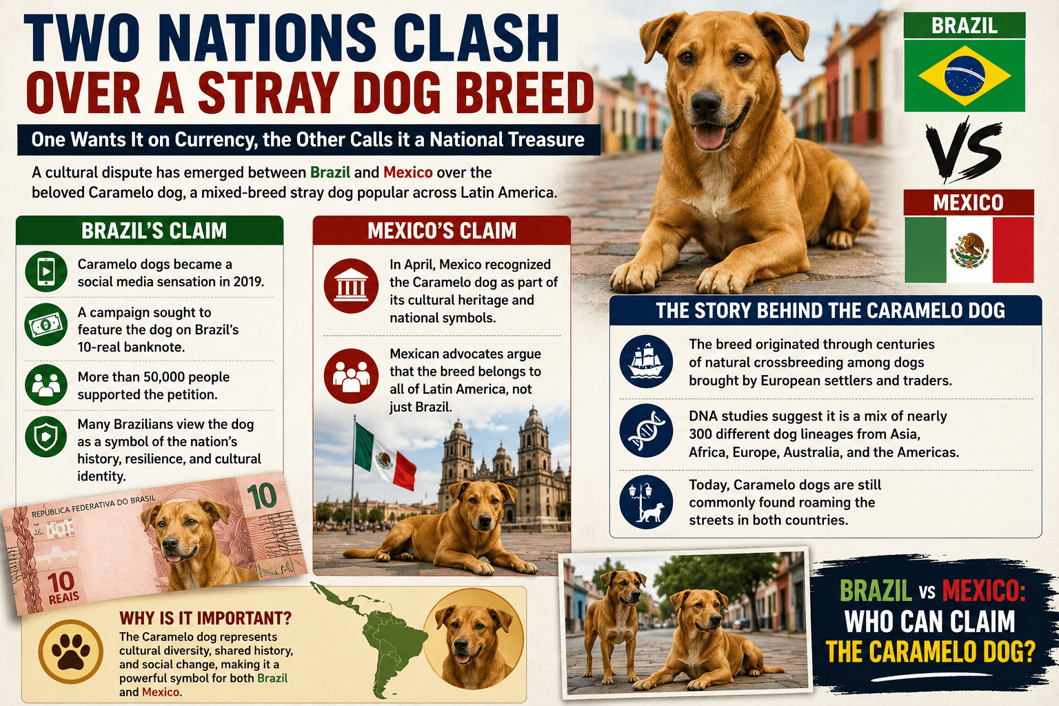 Stray Dog Sparks Unusual Dispute Between Two Countries: One Wants It on Currency, the Other Calls It a National Symbol