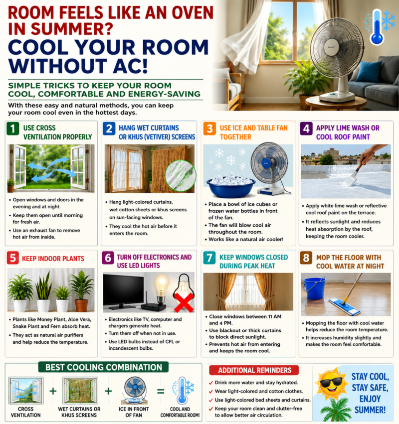 Is Your Room Turning Into an Oven During Summer? Try These Tricks to Keep It Cool Without an AC