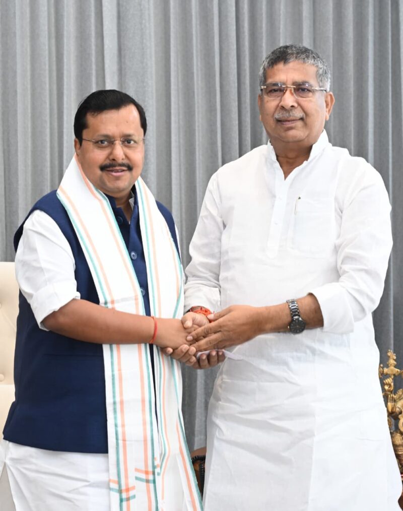 Jharkhand BJP Chief Aditya Sahu Meets National President Nitin Naveen in New Delhi