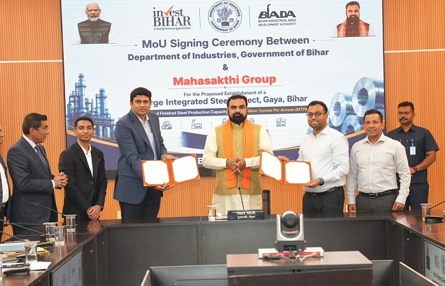 Bihar Signs ₹6,000 Crore MoU with Mahashakti Group for Integrated Steel Plant