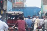 Bholanath Flyover Construction Triggers Massive Traffic Congestion at Bhikhanpur Railway Crossing
