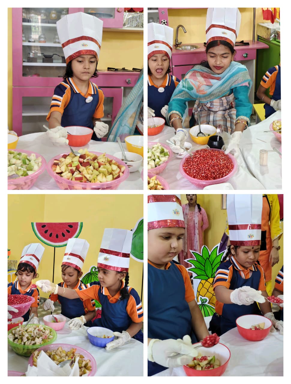 Grizzly Public School Hosts ‘Kitchenette Activity’ for UKG Students, Children Learn to Make Fruit Chaat