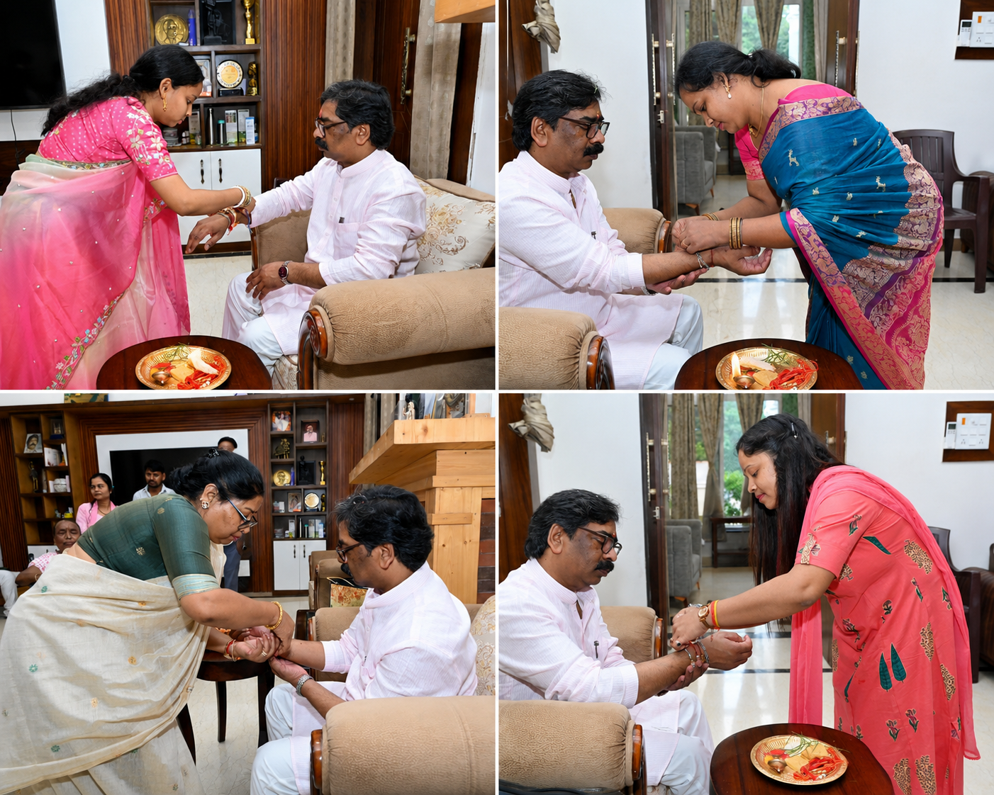 Raksha Bandhan: Sister Anjani Soren Ties Rakhi to CM Hemant Soren