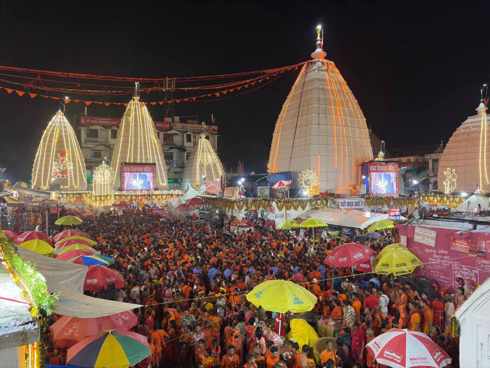 Deoghar Sees Sea of Devotees at Baba Dham on Final Sawan Monday