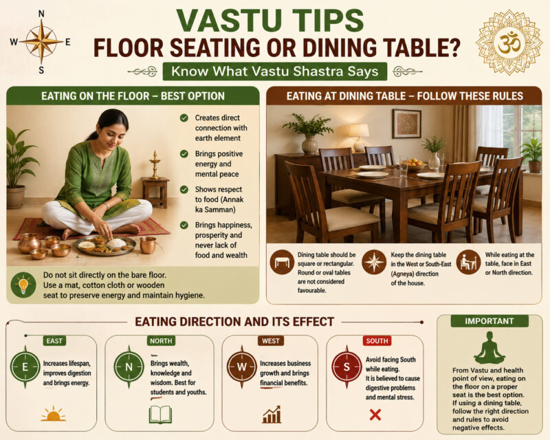 Vastu Tips: Is It Better to Eat on the Floor or at a Dining Table? Know What Vastu Shastra Says