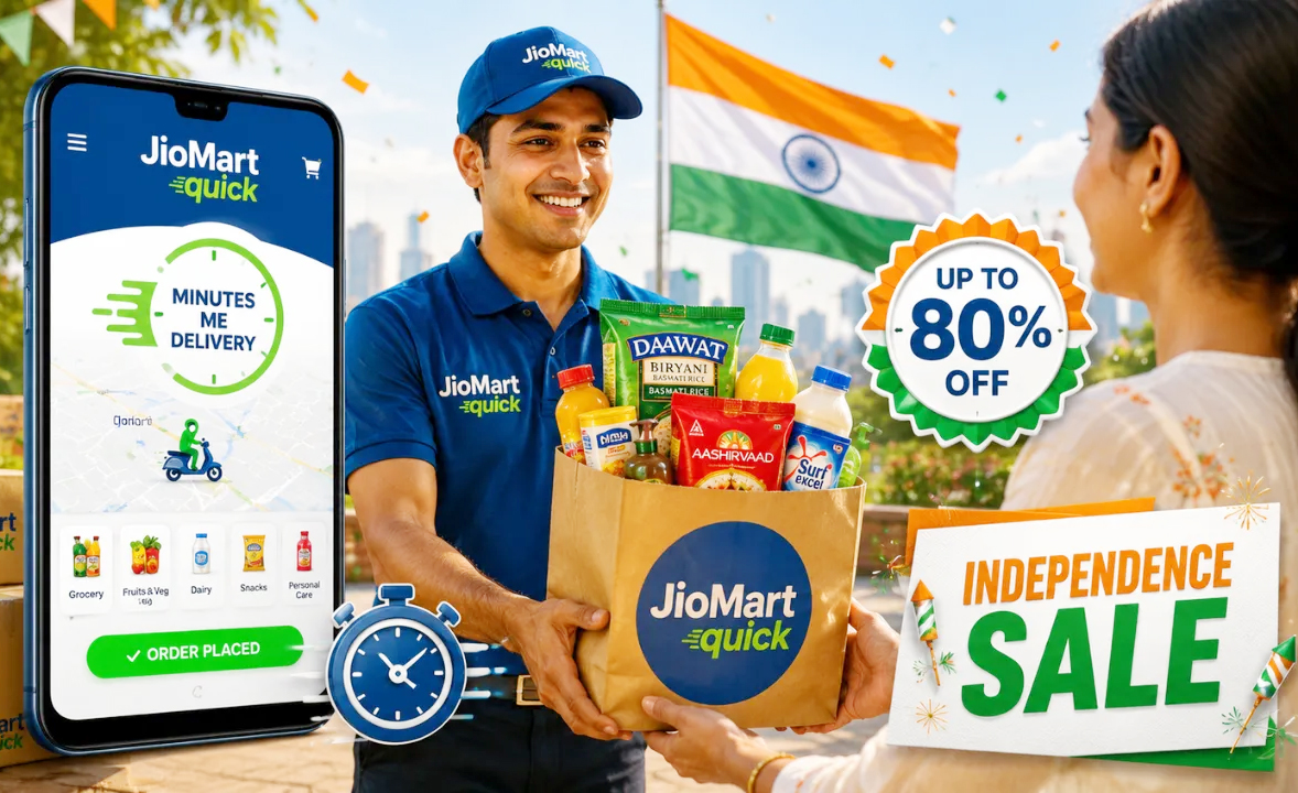 JioMart Quick Grand Independence Sale: Get Up to 80% Off Till Aug 16