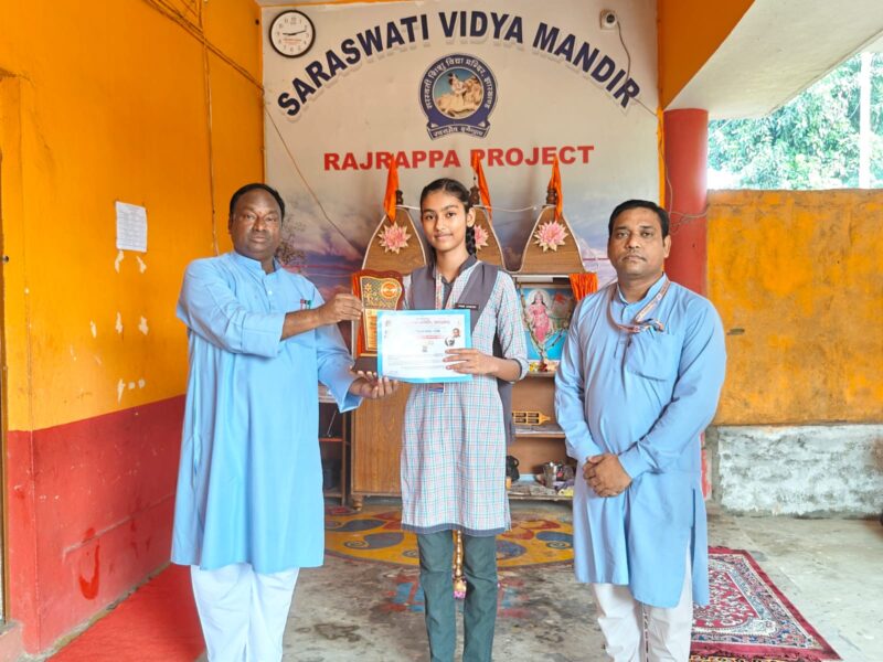 Aradhya and Navya Bring Glory to Rajrappa School at Science Fair