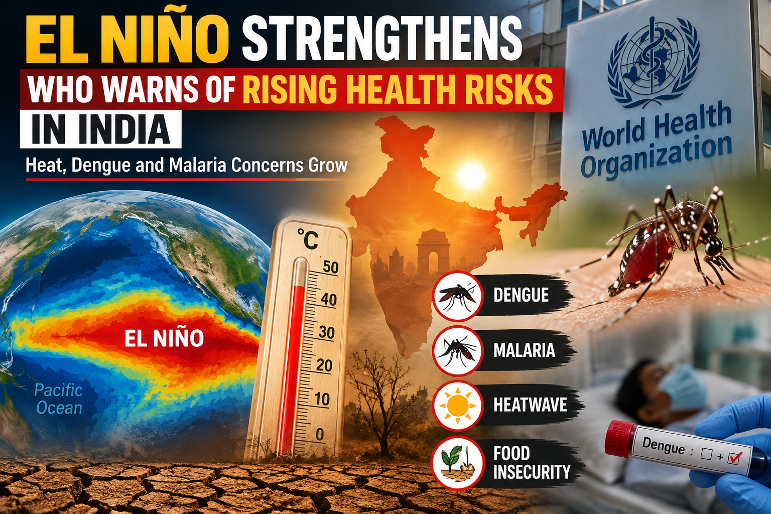WHO Puts India on High Health Risk Alert as El Niño Brings Heat and Rainfall Concerns