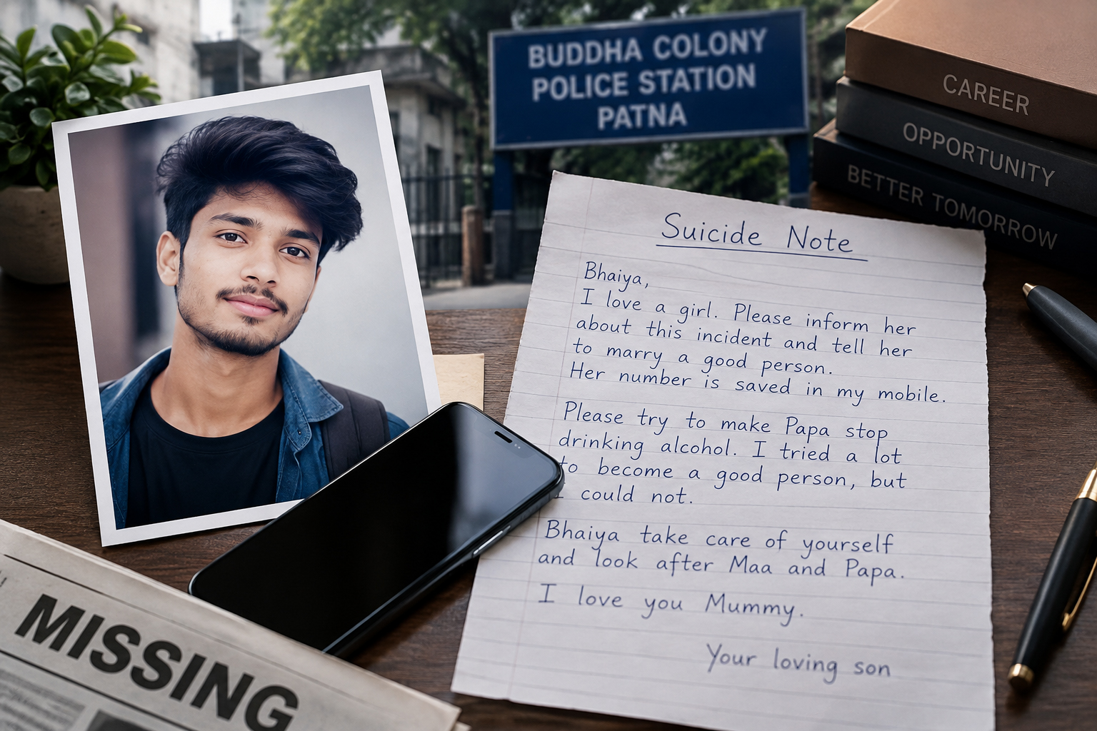 Patna: Missing Youth Leaves Suicide Note, Police Investigate Serious Allegations