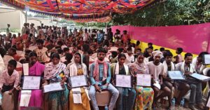 68 Tribal Families Receive New Homes on First Day of Navratri in Pirpainti